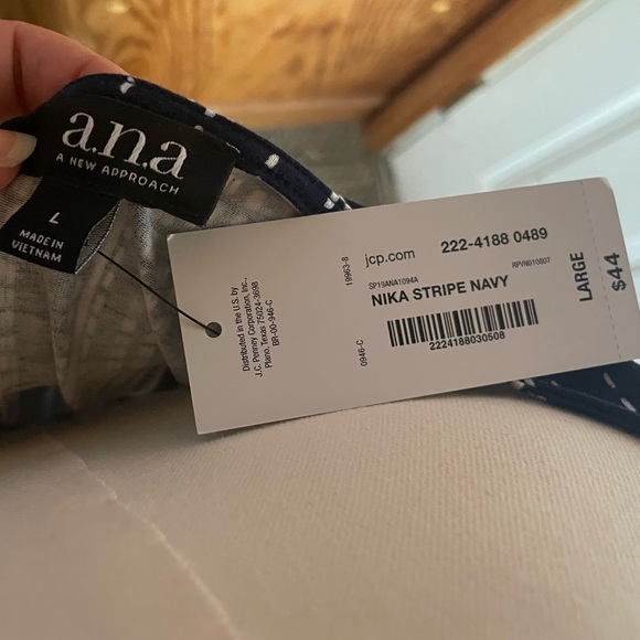 a.n.a Nika Stripe Navy Dress - Picture 4 of 4